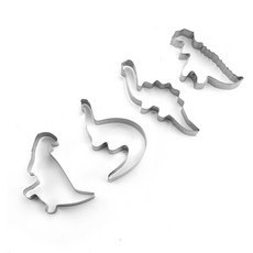 喚 HUAN 兔子雞蛋餅乾模 4入 不銹鋼 烘焙 餅乾模具, 1個, 不銹鋼 恐龍餅乾模 四入