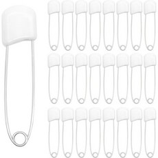 50Pcs 2.2 플라스틱 머리 안전핀 내피 천 기저귀 안전핀 안전 잠금 잠금장치오렌지, White