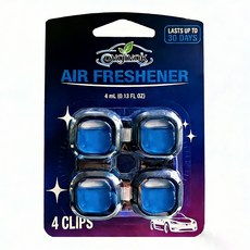 범용 차량 에어컨 통풍구 장착 방향제 은은한 향기로 실내 공기 관리, 1세트, 신차 향 (4개 세트)