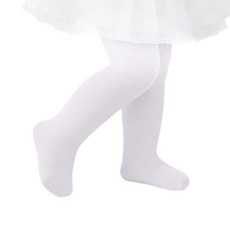 American Trends 유아용 타이츠 발 댄스 여아용 레깅스 울트라 소프트 발레 타이즈 베이비 스타킹 만 1-4T 화이트. 2~4세