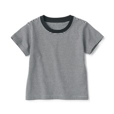 [무인양품] 베이비 저지 크루넥 반소매 반팔 티셔츠(보더) CC261A5S 477122