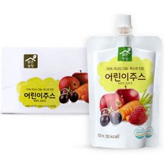 맑은농장 어린이주스 100ml x 20개 혼합맛 (사과/딸기/당근/포도)