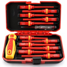자석식 드라이버 세트 1000V 절연 필립스 슬롯형 비트 전기 기술자용 수공구 다기능, [02] 13 pcs set