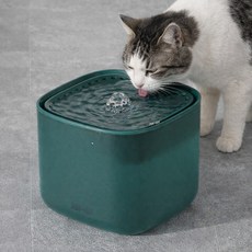 고양이 자동 급수기 정수기 클린서클 3L 반투명, 1개, 그린, PCWR-T4