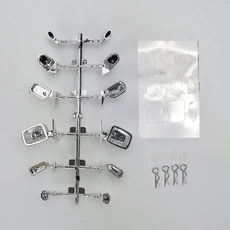 [타임딜] RC 자동차 플라스틱 사이드 뷰 미러 모델 취미 온로드 오프로드 드리프트 투어링 1/10 체중계, 02 Silver, 02 Silver