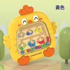DFMEI 小雞磁力畫板迷宮走珠3到6歲訓練遊戲兒童益智玩具男女孩魔方滾珠, 如圖, 小雞磁力畫板YC-632【黃色】