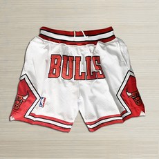 농구반바지 NBA 농구바지 쇼츠 5부 유니폼 운동복, 1, Bull 화이트