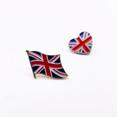 마그네티크 영국 국기 핀뱃지 옷핀 브로치 신혼여행선물 여행기념품 2종 세트