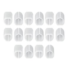 내마모성이 향상된 16pcs U자형 가구 풋 패드 바닥 보호대 미끄럼 방지 조용한 움직임, 1세트, 하얀색