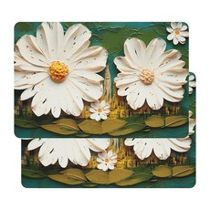 무디 플라워샤워 규조토 발매트 세탁가능한 논슬립 주방 욕실 매트 2p 세트, 트와일라잇6