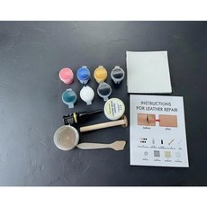 자동차 시트 및 소파 수리용 가죽 복원 솔루션 키트 (스크래치 구멍 수리) (색상-파란색), 1개