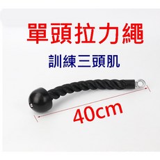 健身把手 雙頭拉力繩 胸拉力桿 練背把手 划船把手, 1個, 單頭拉力繩1個