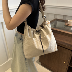 휴일여행 방수 나일론 스트링 숄더백 기저귀 가방, 카키