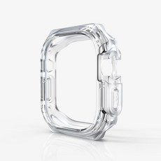 Apple Watch Ultra 保護殼 雙色鎧甲防摔保護套, 1個, 透明（雙色鎧甲表殼）,蘋果8  ultra  49 mm
