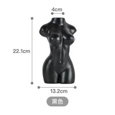 上金 人體藝術創意花瓶 北歐女性維納斯陶瓷插花 桌面擺件, 啞光黑