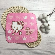 凱蒂貓小方巾 純棉兒童方巾 台灣製造正版授權 可愛印花手帕【MIT202】, 1個, 貴賓狗, 貴賓狗