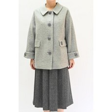 비꼴리끄 비꼴리끄캐시 울 갸토 라운드 카라 하프코트 656514