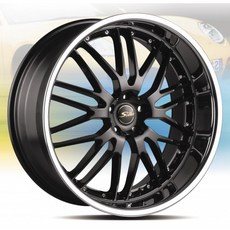 【FK鋁圈】19吋 5/112 S776 平光黑邊包白鐵 鋁合金輕量化設計 提升操控靈敏度, 1個