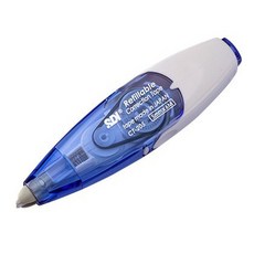 SDI手牌 iPUSH輕鬆按 輕巧易攜 修正表面平整 學生辦公必備, 修正帶-藍, 1盒