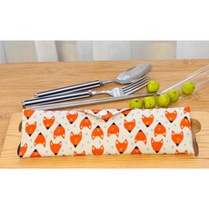 MIT防水餐具袋 環保餐具袋 兒童餐具袋 多功能收納袋 防水袋, 中24*7公分, 1個