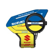 세나 블루투스 50s 오토바이 데칼 스티커 55종, 스즈키 블루 옐로우, -, 스즈키-블루옐로우