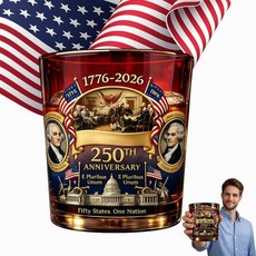 미국 250주년 기념 위스키 디캔터 위 더 피플 1776 - 2026 리버티 벨 스토퍼 포함 앰버 글라스 350mL 11.8온스 7.6인치 선물, 250th Anniversary Whiskey Glas