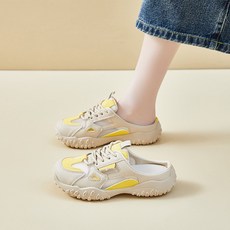 BROWMODA 여성 스니커즈 통굽 발편한 뮬 슬리퍼 운동화 샌들