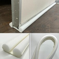 잘라쓰는 끼우는 외풍차단 바람막이 2M 소음 창틀 샷시 틈새막이 창문 바람막이 문풍지, 화이트, 1개