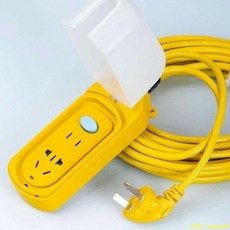 下殺價 室外防雨電源盒 電動車充電器 防水插座 戶外大功率超長線插無線, 1個, 2位7孔（不帶開關）2.5平方,帶5米線