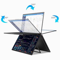 듀얼포터블 모니터 휴대용 16인치 고화질 노트북 분할 터치 스크린 보조 사무용 회의실, L_16인치 듀얼 2.5K 가방포함 다양한 크기, 1cm