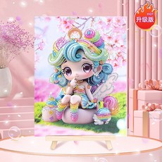 冰淇淋公主鑽石貼畫 23*30cm 兒童DIY 鑽石貼畫 兒童手作, 冰淇淋公主E, 1個