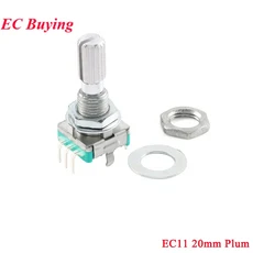5Pcs/1pc 로터리 엔코더 EC11 EC12 EC16 15mm 20mm 하프 매화 축 핸들 길이 코드 스위치 스위치 5Pin이있는, 03 1pc, 1개, 05 EC11 20mm Plum
