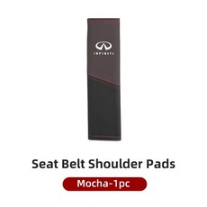 인피니티 가죽 카시트 벨트 투톤 스플라이싱 어깨 보호 패드, 1개, 10. Mocha-2pcs