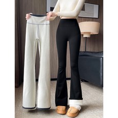 高腰微喇叭鯊魚褲 秋冬款瑜伽褲 加絨顯瘦打底褲