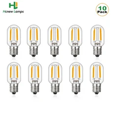T20 E14 Led 전구 2W 디 밍이 가능한 에디슨 램프 E12 레트로 튜브 미니 야간 조명 2200K 샹들리에 관형 필, 01 10pcs bulb, 02 2200K, 01 E14 220V