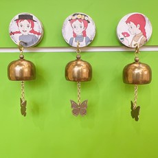 허니상점 빨간머리 앤 도어벨 자석 사랑스러운 종 문종 풍경 /3type, A검정모자앤