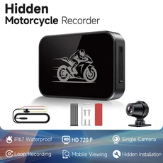 JIUYIN 오토바이 듀얼 2K DVR 스마트 연결 액션 카메라 레코더 전후방 WiFi 방수 오토바이 대시캠, 03 720p one Lens, 01 64그램