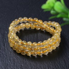 純天然金髮晶3圈手鏈