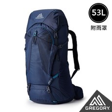 台灣黑熊 Gregory JADE 53L 女款透氣網架登山背包，附防雨背包套，午夜藍，S/M尺寸，專為女性設計，舒適透氣。, 午夜藍