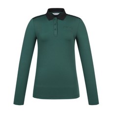 핑골프웨어 KQF 121C3TO052_GN 여성 기모 시보리 배색 카라 긴팔 티셔츠 2793511