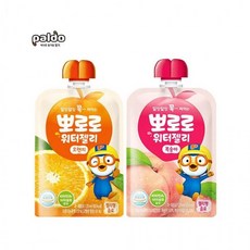 푸름살림 루미나D 워터젤리 뽀로로 120ml 오렌지 복숭아 각 10개 총 20개입, 1개