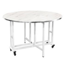 賀雅家居 依西多 4.5尺圓形折疊桌 / 4尺圓形折疊桌 質感北歐風 台灣製造 工廠直營 免組裝, 4尺