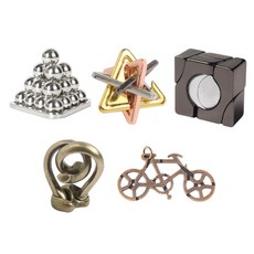 키즈브릭스 높은 난이도 도전 금속 캐스트 퍼즐, A세트, 1개