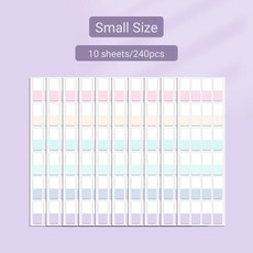 420PCS 밝은 색상 가능한 가능 크기 색인 스티커 성경 가지 라벨 파일 재사용 쓰기 플래그, Small size 240pcs