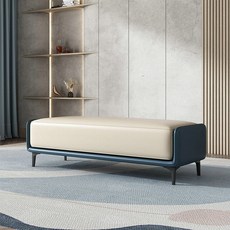 등받이없는 벤치형 쇼파 거실평상 PU 대기의자 좌식 스툴 연회색진회색, 175 40 45m블루