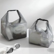 몰랑이마켓 EVA 가벼운 손잡이형 세면 방수가방 스몰 라지 셋트, 그레이