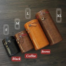 카메라 렌즈 케이스 방수 보관 가방 캐논 소니 올림푸스 파나소닉 후지필름 DSLR용 파우치, [09] Brown L One, 1개