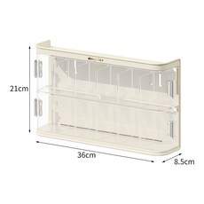 哆哆購 抽屜收納盒 衣物收納 多功能雙層內衣內褲襪子收納盒 家用衣櫃分格, 奶油色雙層, 1個