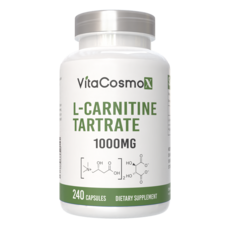 VitaCosmoX 비타코스모엑스 L-카르니틴 타르트레이트 1000mg 야채캡슐, 1개, 240정