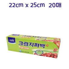 크린랩 이중 지퍼백, 중(M), 20개입, 3개